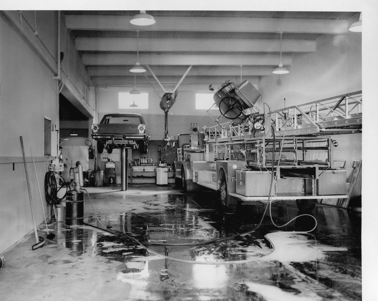 HISTORIC PHOTO OF SPACE AS 1960'S MAINTENANCE GARAGE