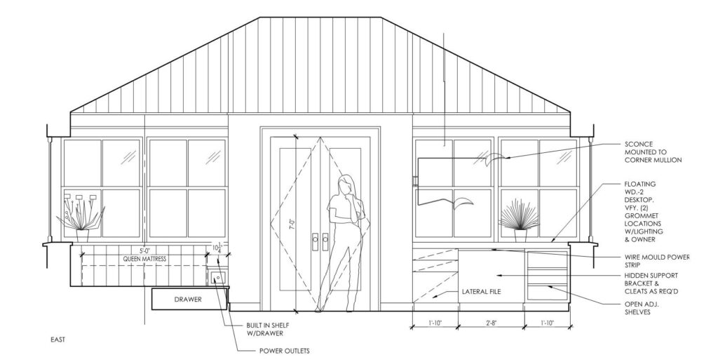 Bed Nook + Office Elevation